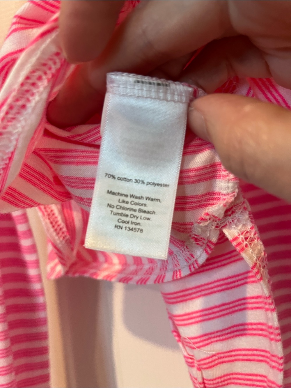 Vineyard Vines Girls size M Striped Pink Hooded Pullover with Kangaroo Pocket - Picture 8 of 9